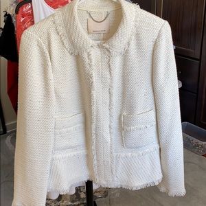 Rebecca Taylor peplum jacket size 10 ivory